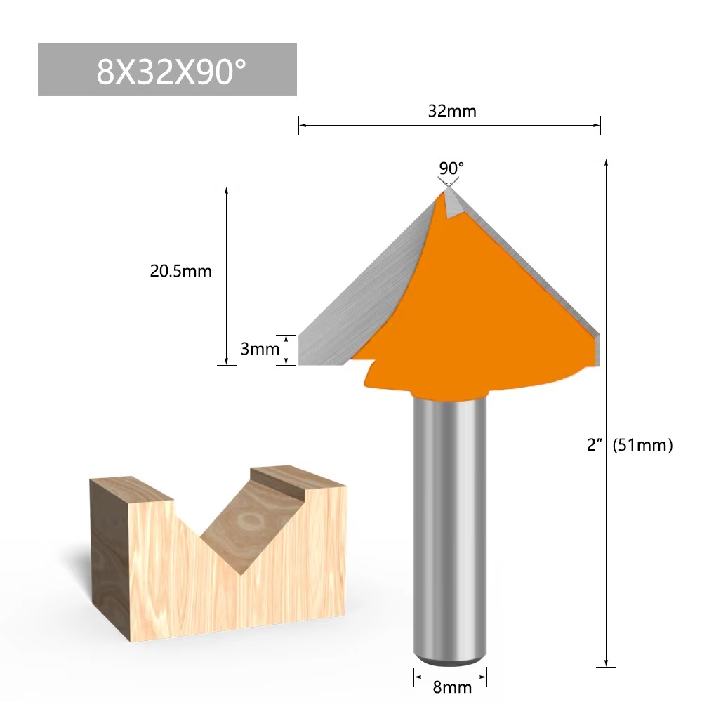 1PC 8MM Shank Milling Cutter W - 3D Printing Online avaliação e preço
