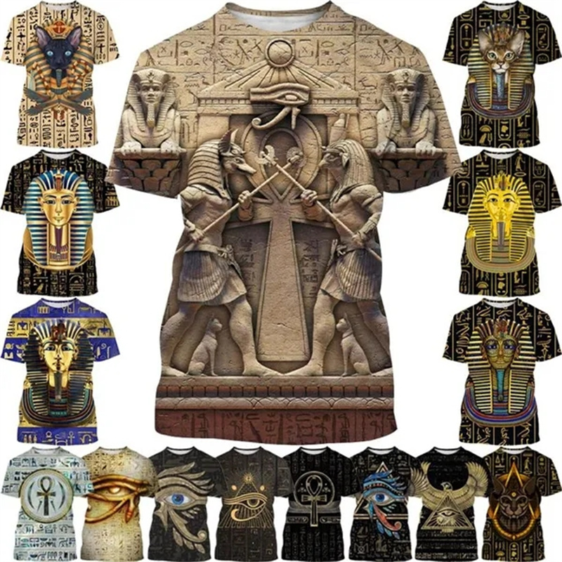 Summer New Pharaoh 3D Print T- - 3D Printing Online avaliação e preço