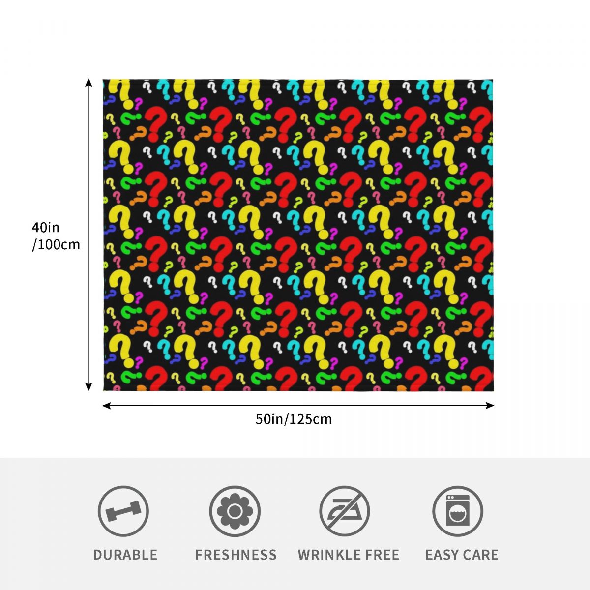Colorful Question Mark Pattern - 3D Printing Question avaliação e preço