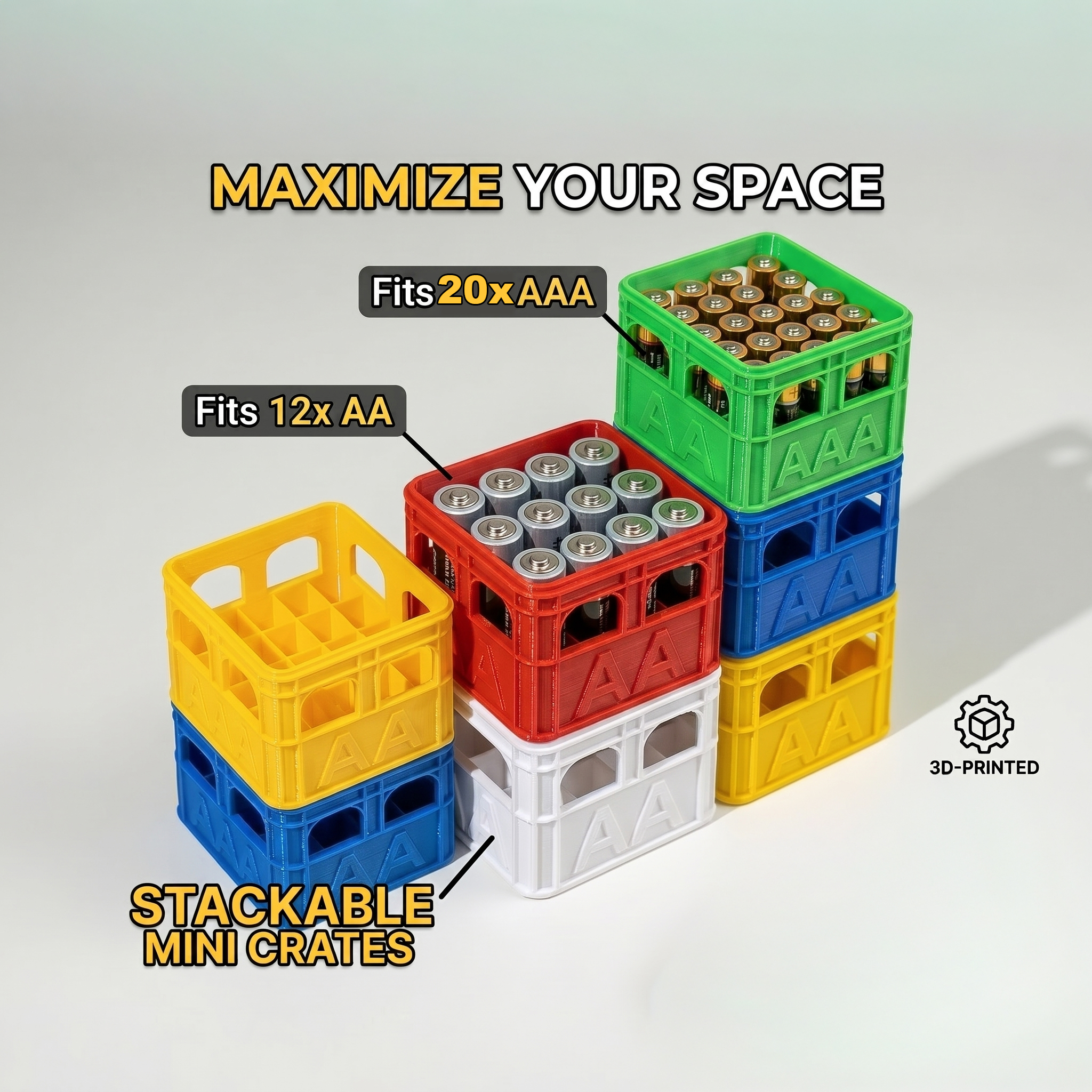 3D-Printed Mini Crate Battery  - 3D Printing Workshop avaliação e preço