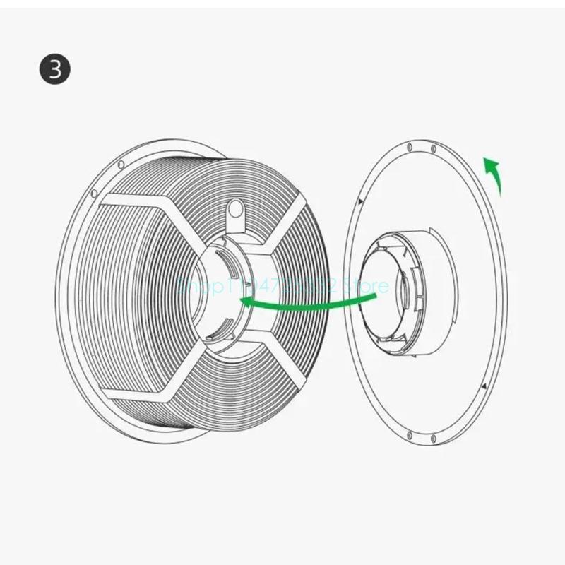 Black Filament Holder Reusable - 3D Printing High Temperature Materials avaliação e preço