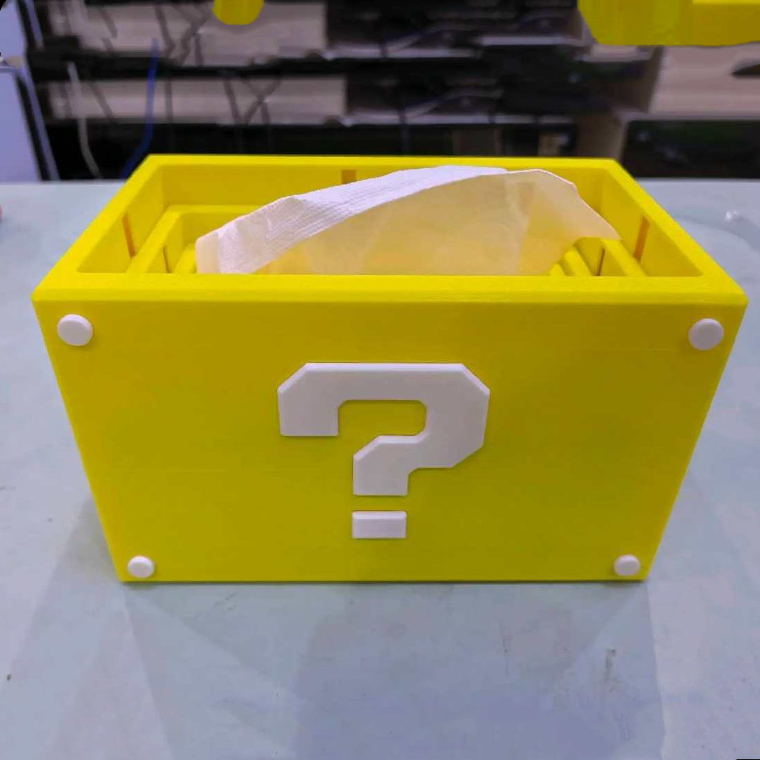 3D Printed Question Tissue Box - 3D Printing Question avaliação e preço
