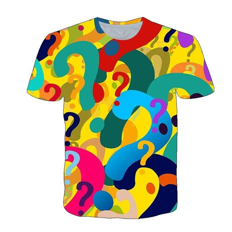 Fun Question Mark T Shirt For  - 3D Printing Question avaliação e preço