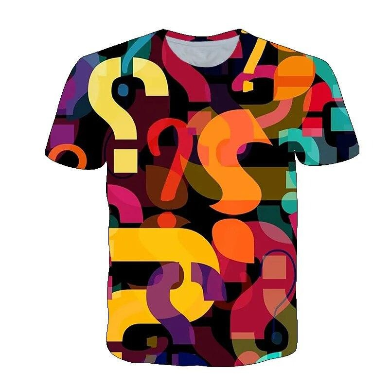 Fun Question Mark T Shirt For  - 3D Printing Question avaliação e preço