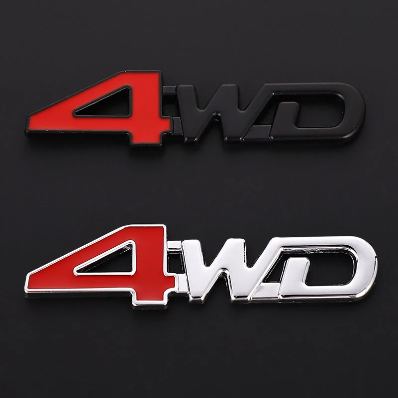 1Pcs Car 3D Metal Stickers 4WD - 3D Printing Online avaliação e preço