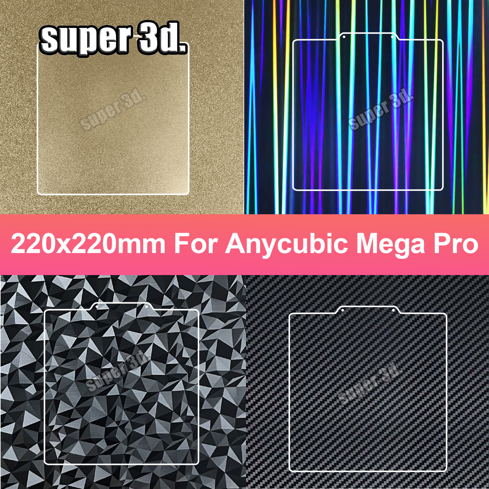 PEO PEI build plate 220x220 An - 3D Printer Bed Spring avaliação e preço