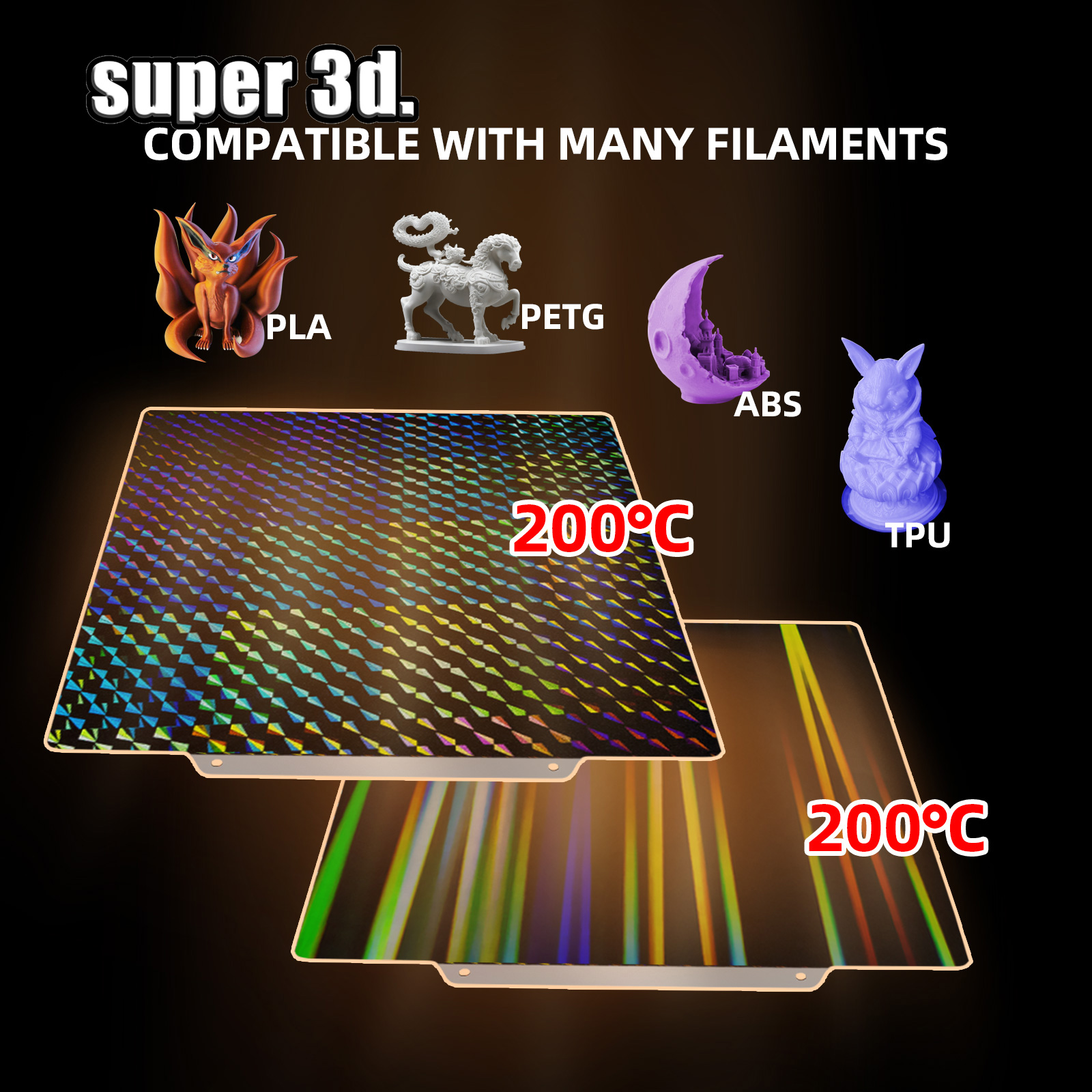 PEO PEI build plate 220x220 An - 3D Printer Bed Spring avaliação e preço